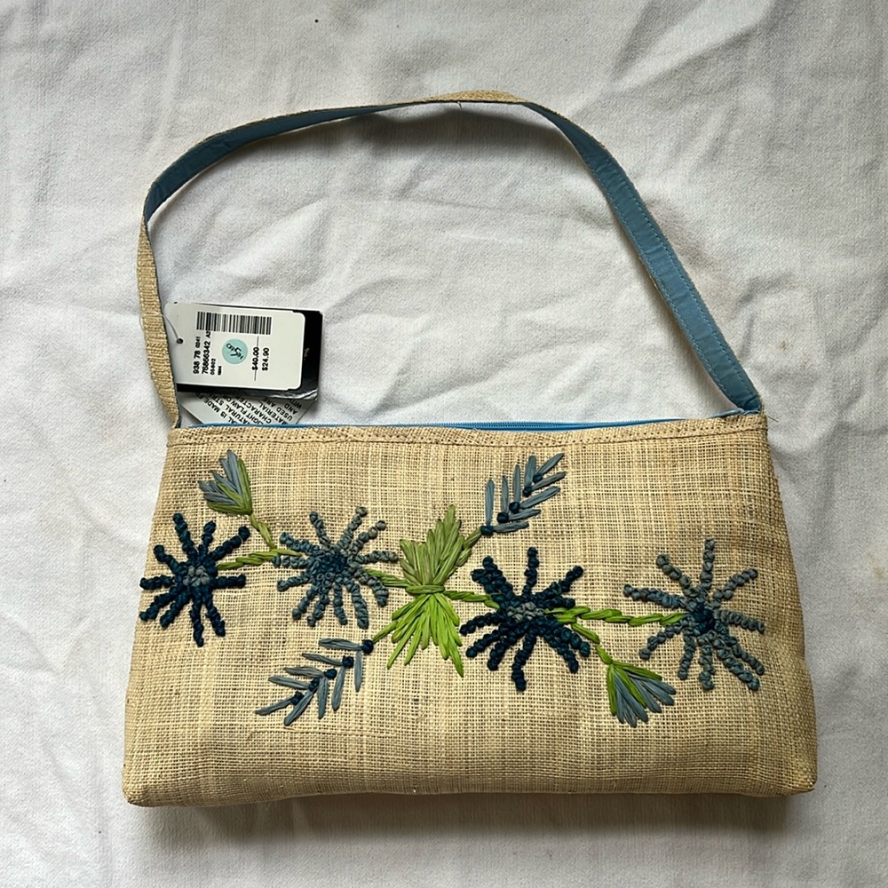 Straw mini shoulder bag